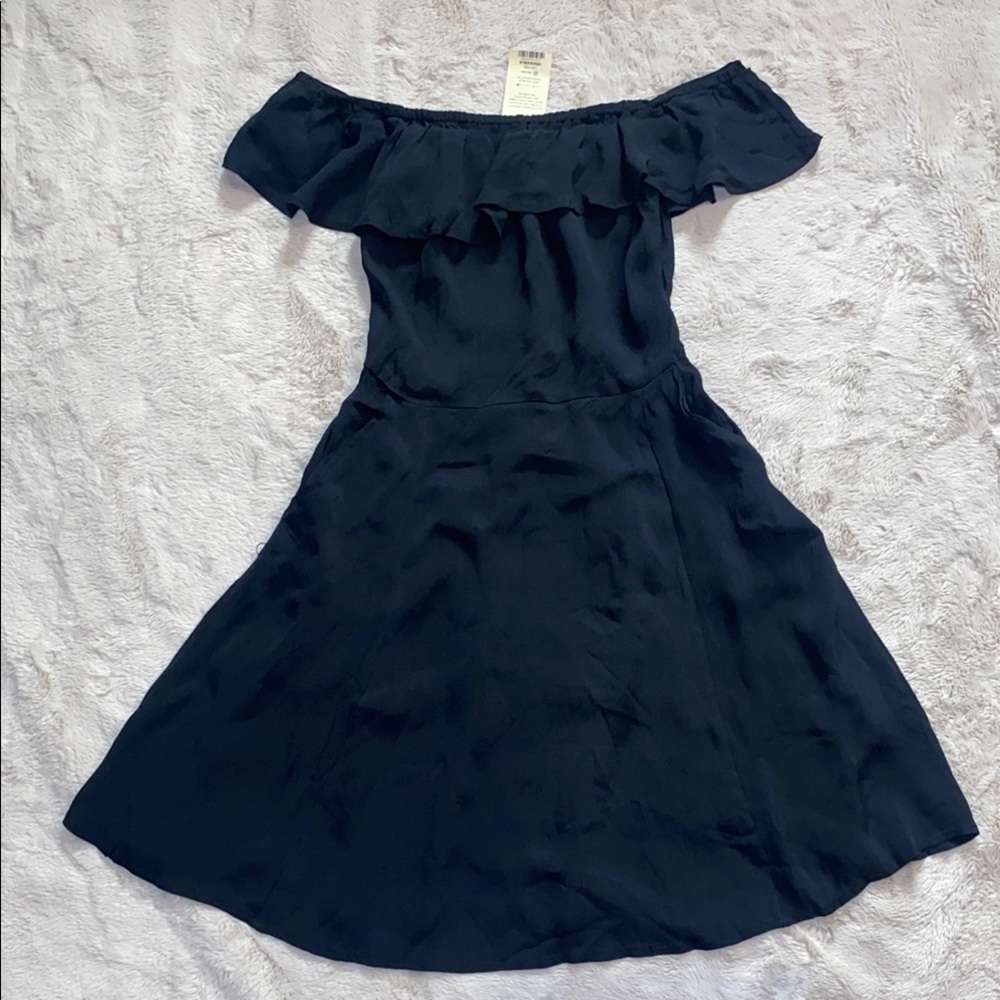 Miss Selfridge Off-Shoulder Midnight Dress